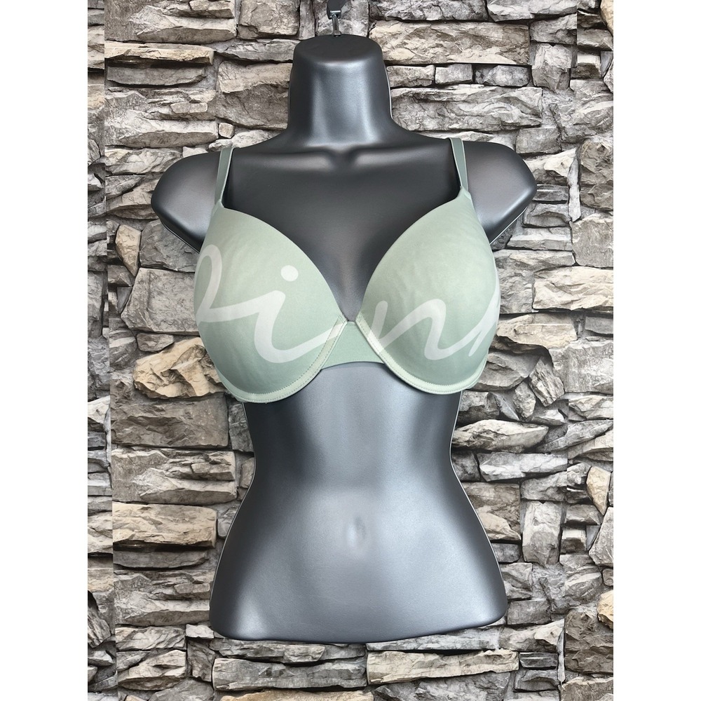 PINK Soft Sage White Wear Everywhere Push Up Bra Sz 36D